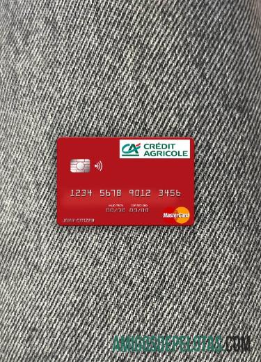 França Credit Agricole Bank Mastercard Photolook Front exemplo real